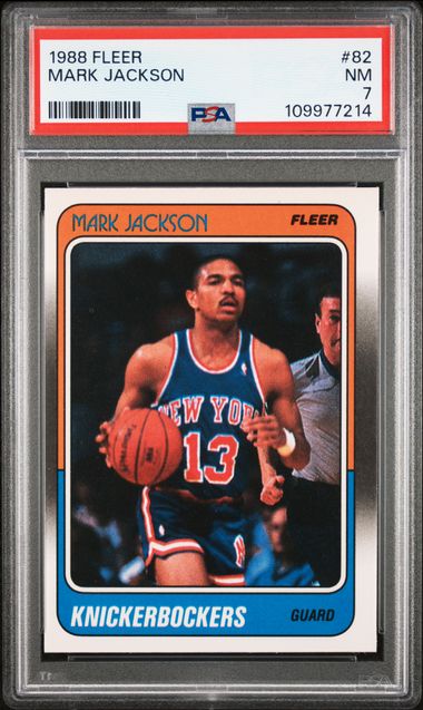 Graded 1988 Fleer Mark Jackson #82 Rookie RC Basketball Card PSA 7 Near Mint - Sport Cards