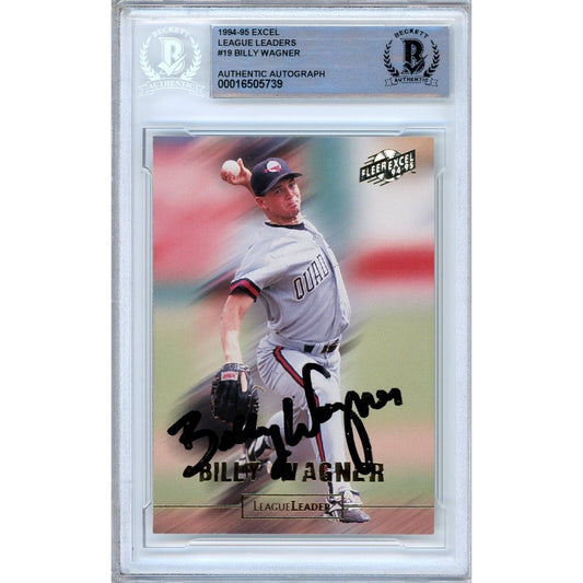 1994 Fleer Excel #19 — Billy Wagner Houston Astros Autographed Trading Card — Beckett Authentication