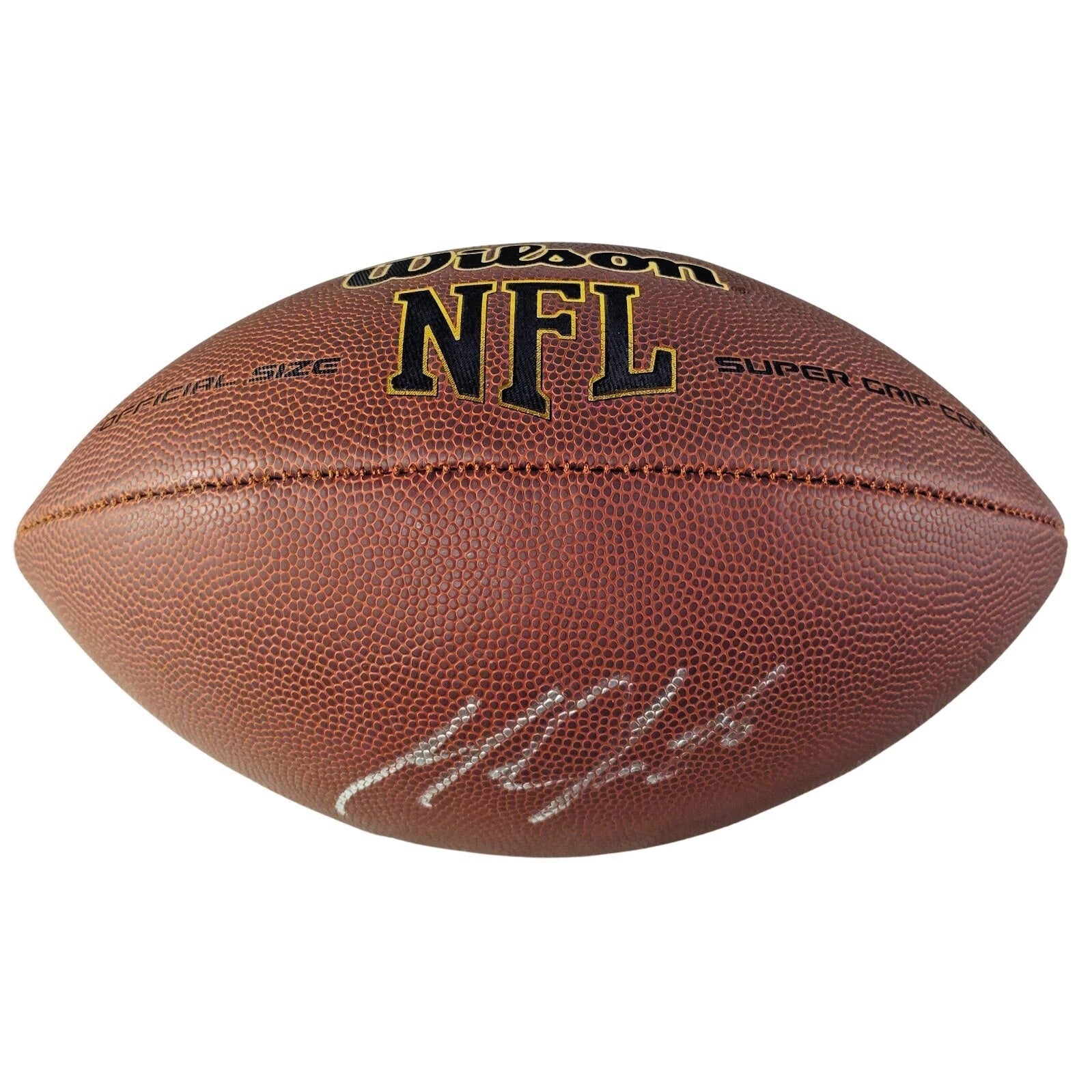 Melvin Gordon Signed NFL Wilson Football, Los Angeles Chargers, Wisconsin, Proof, JSA Cert - Sport Cards