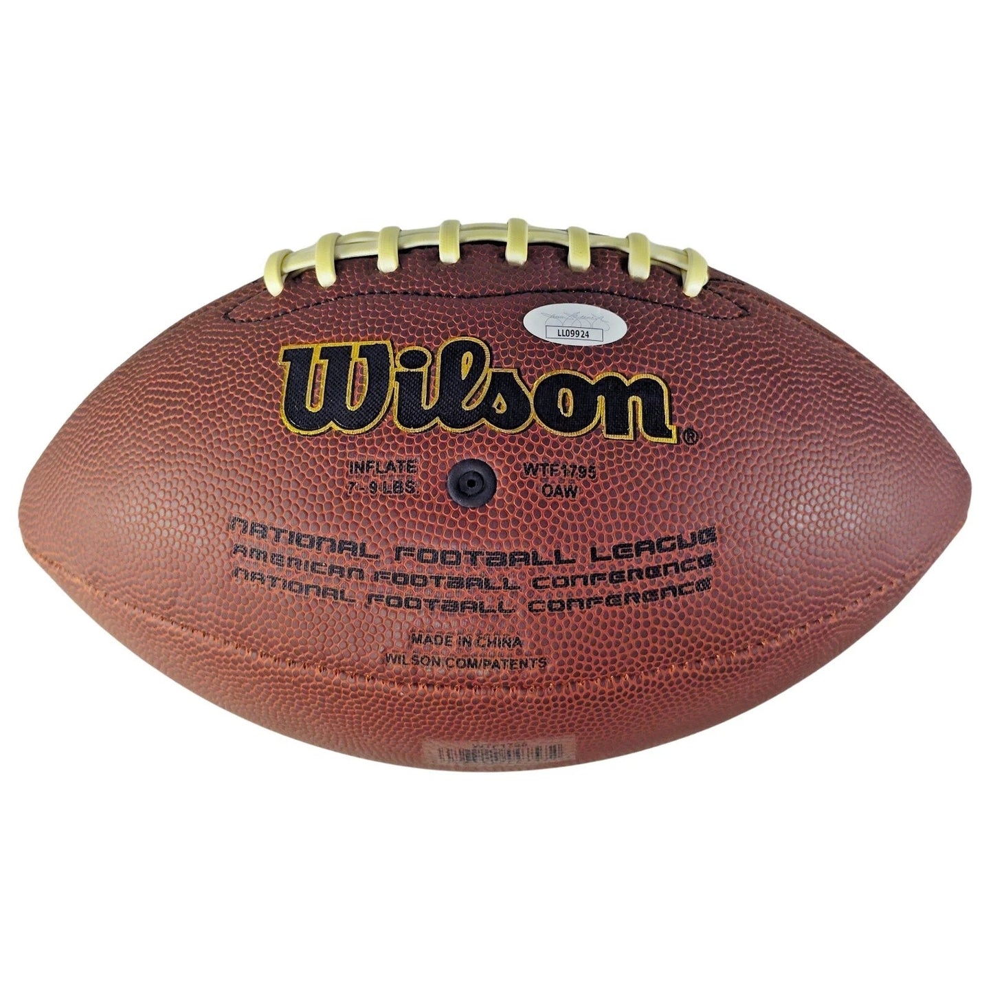 Melvin Gordon Signed NFL Wilson Football, Los Angeles Chargers, Wisconsin, Proof, JSA Cert - Sport Cards
