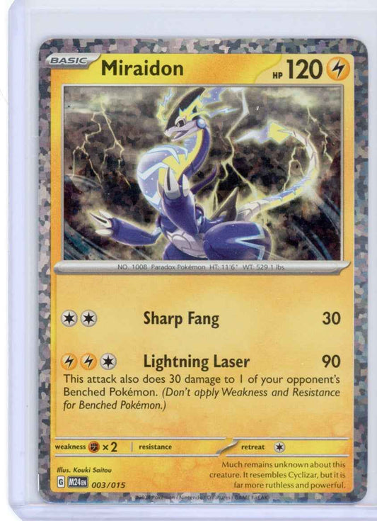 2024 Pokemon TCG Miraidon Holo 003/015 Mcdonald’s Promo Card