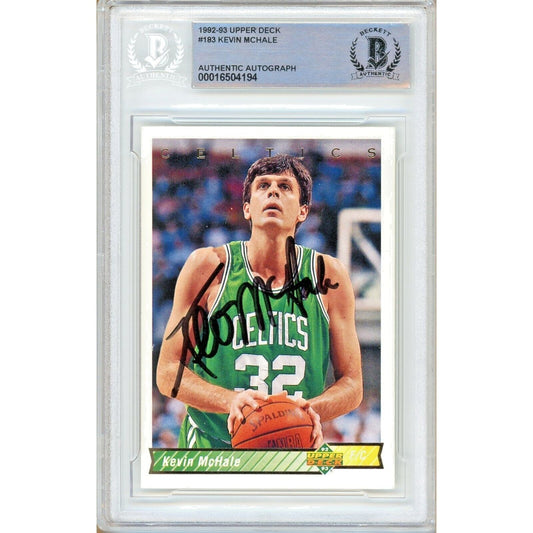 1992-93 Upper Deck #183 — Kevin Mchale Boston Celtics Autographed Trading Card — Beckett Authentication