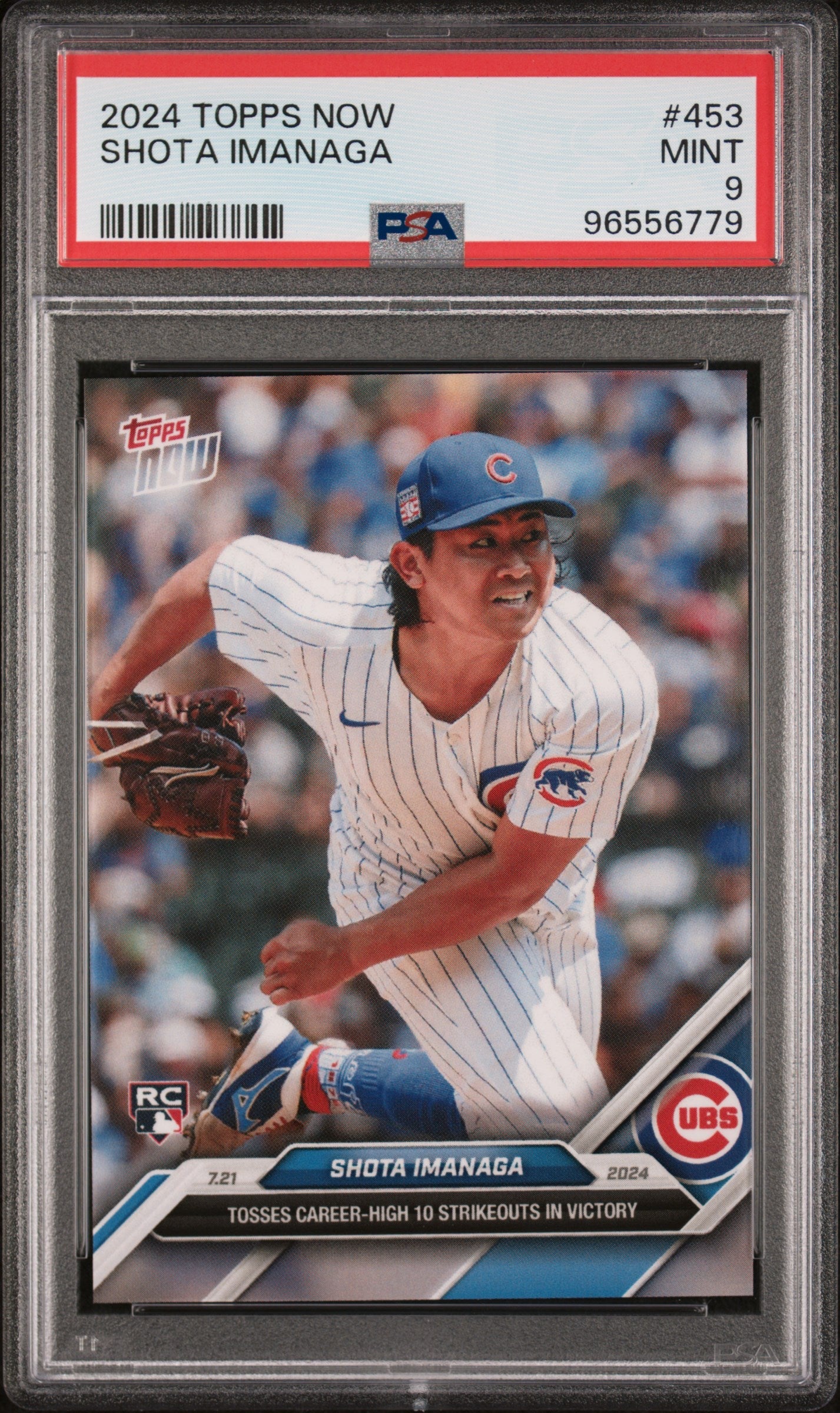 Graded 2024 Topps Now Shota Imanaga #453 Rookie RC Baseball Card PSA 9 Mint