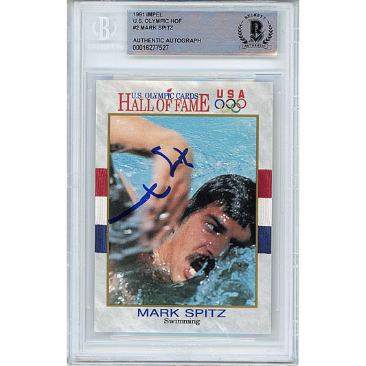 Mark Spitz Team USA Signed 1991 Impel US Summer Olympics HOF Card Beckett Auth Auto