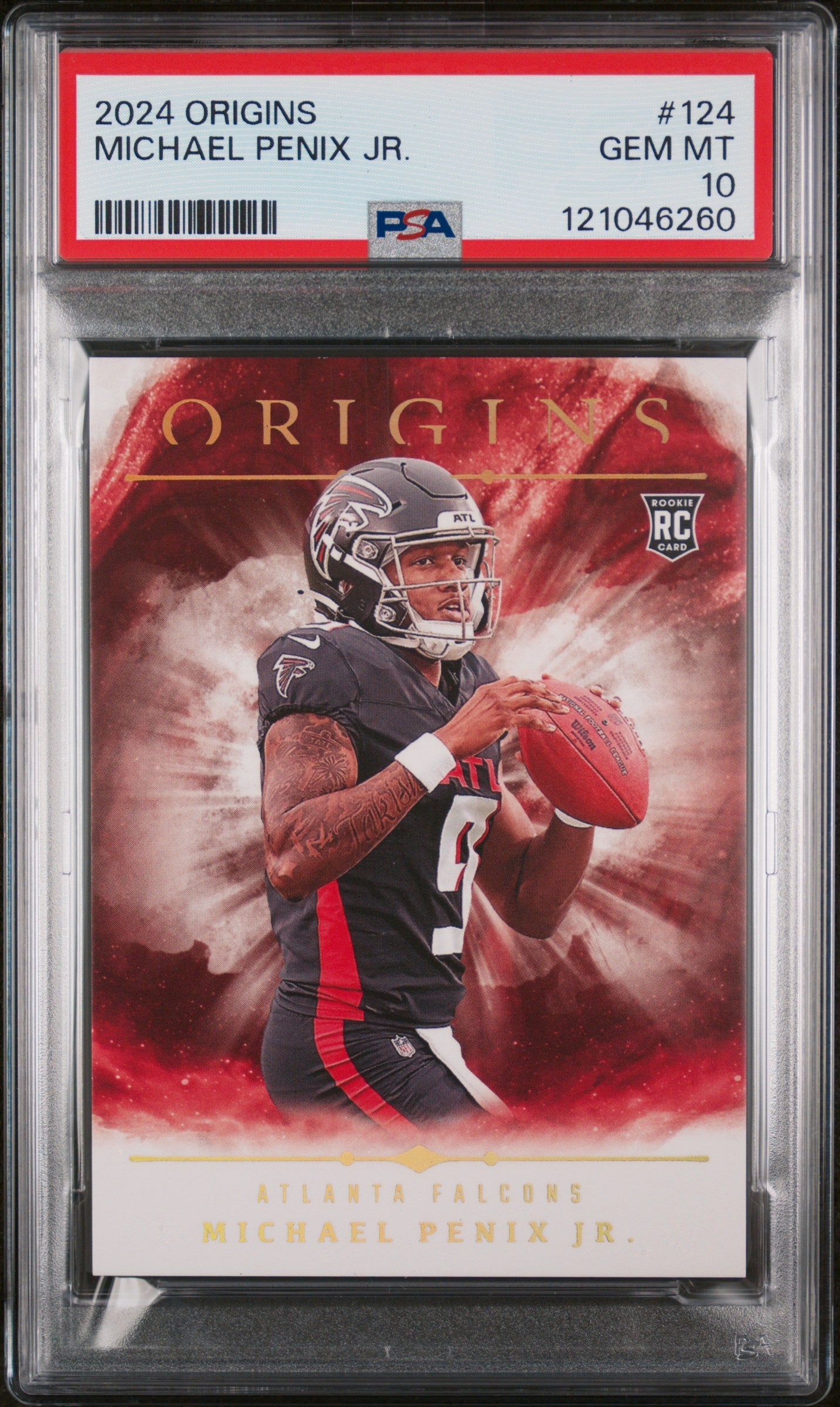 Graded 2024 Panini Origins Michael Penix Jr #124 Rookie RC Football Card PSA 10 Gem Mint