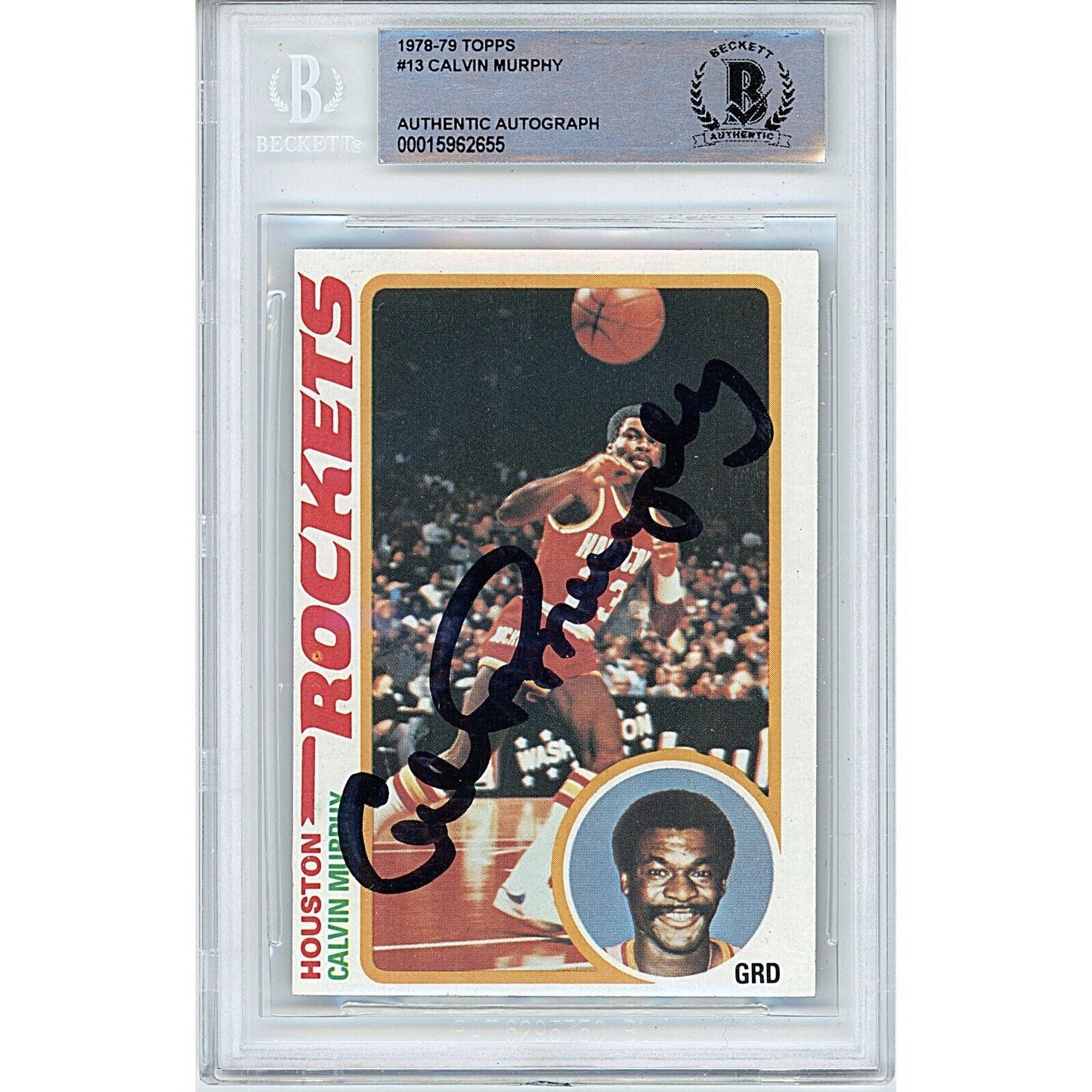 1978 Topps #13 — Calvin Murphy Houston Rockets Autographed Trading Card — Beckett Authentication