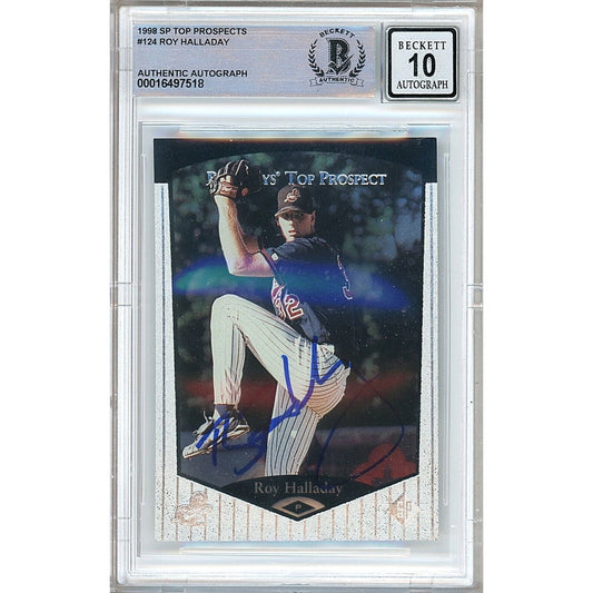 Roy Halladay Philadelphia Phillies Signed 1998 SP Top Prospects Rookie Card BGS Graded
