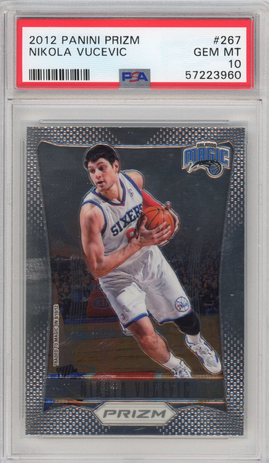 Graded 2012-13 Panini Prizm Nikola Vucevic #267 Rookie RC Basketball Card PSA 10 Gem Mint - Sport Cards
