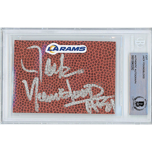 Jack Youngblood Autographed Football Signature Cut — Beckett Authentication
