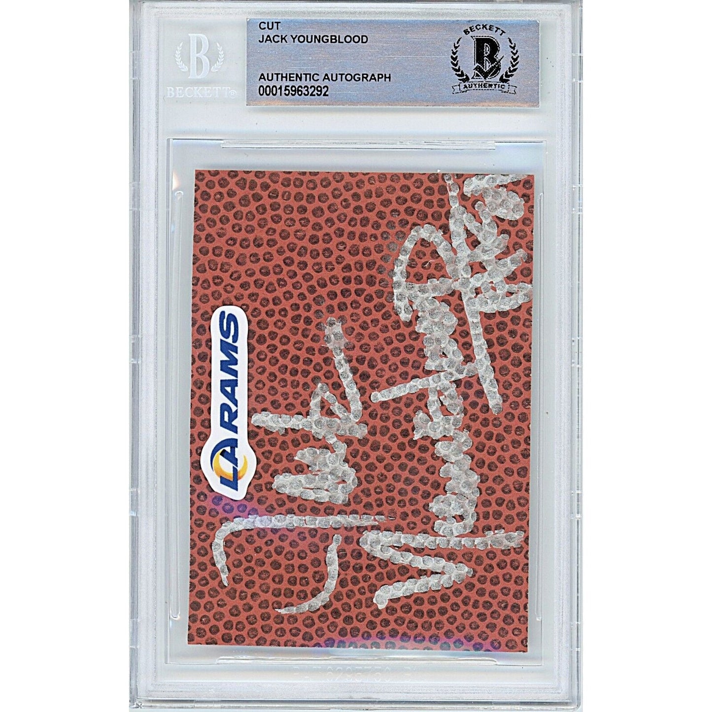 Jack Youngblood Autographed Football Signature Cut — Beckett Authentication