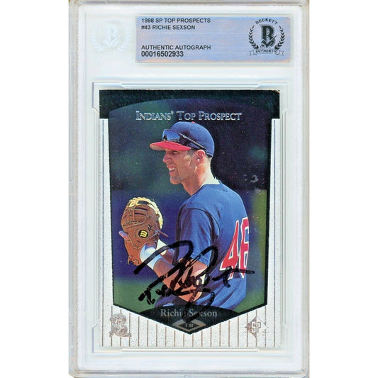 Richie Sexson Cleveland Indians Signed 1998 SP Top Prospects Card Beckett Authentic Auto