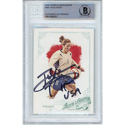 2015 Topps Allen and Ginter — Julie Foudy Team USA Autographed Trading Card — Beckett Authentication