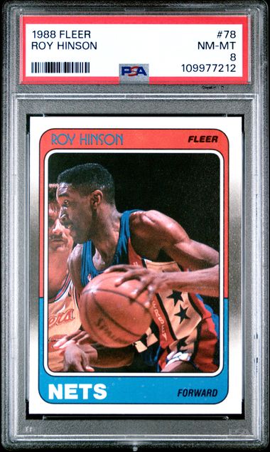 Graded 1988 Fleer Roy Hinson #78 Basketball Card PSA 8 NM-MT - Sport Cards