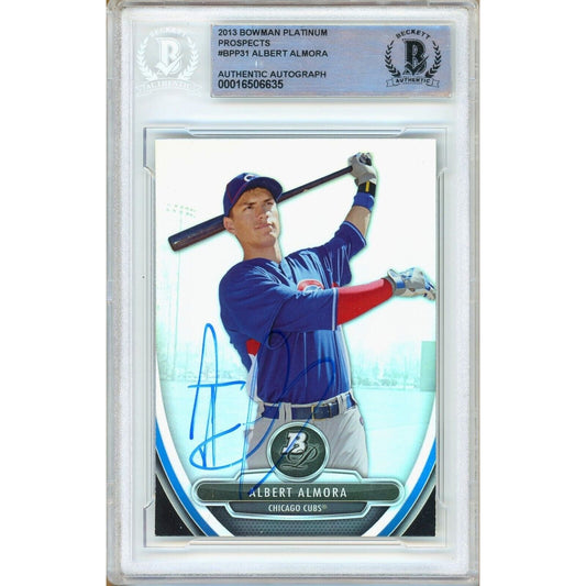 2013 Bowman Platinum Prospects #BPP31 — Albert Almora Chicago Cubs Autographed Trading Card — Beckett Authentication