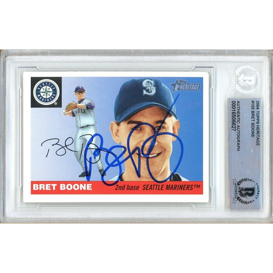2004 Topps #155 — Bret Boone Seattle Mariners Autographed Trading Card — Beckett Authentication