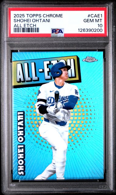 Graded 2025 Topps Chrome Shohei Ohtani #CAE1 All Etch Baseball Card PSA 10 Gem Mint
