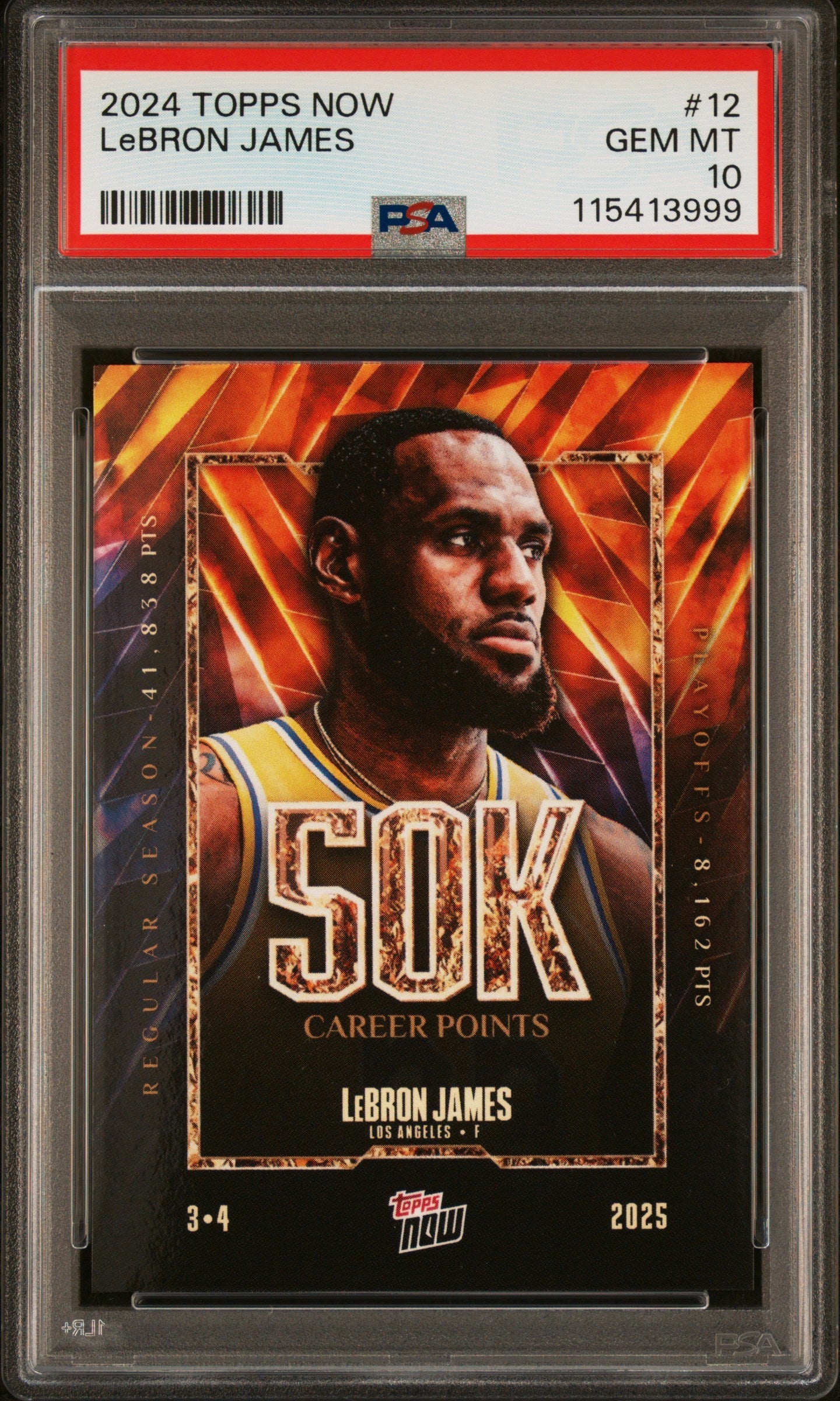 Graded 2024 Topps Now LeBron James #12 Basketball Card PSA 10 Gem Mint
