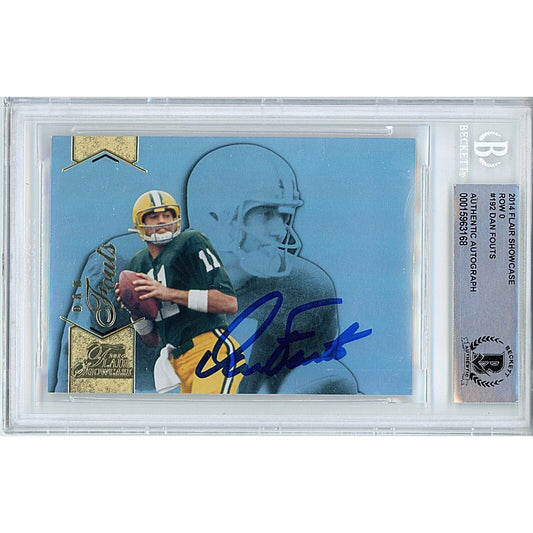 2014 Flair Showcase #192 — Dan Fouts Oregon Ducks Autographed Trading Card — Beckett Authentication