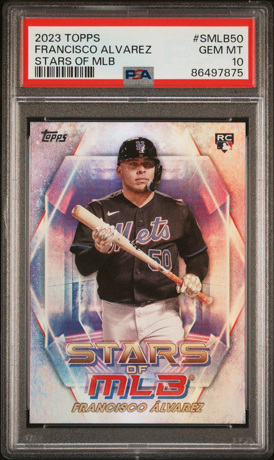 Graded 2023 Topps Francisco Alvarez #SMLB50 Stars of MLB Rookie RC Baseball Card PSA 10 Gem Mint
