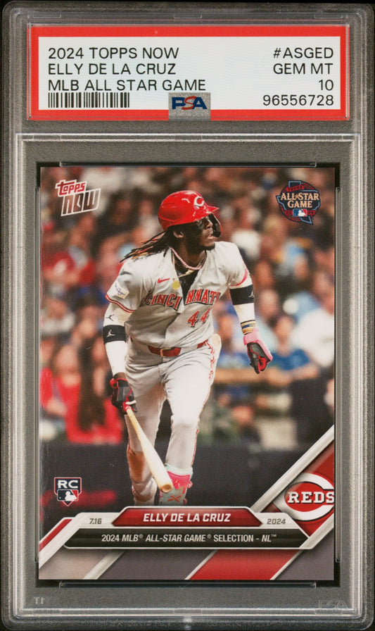 Graded 2024 Topps Now Elly De La Cruz #ASGED MLB All Star Game Rookie RC Baseball Card PSA 10 Gem Mint