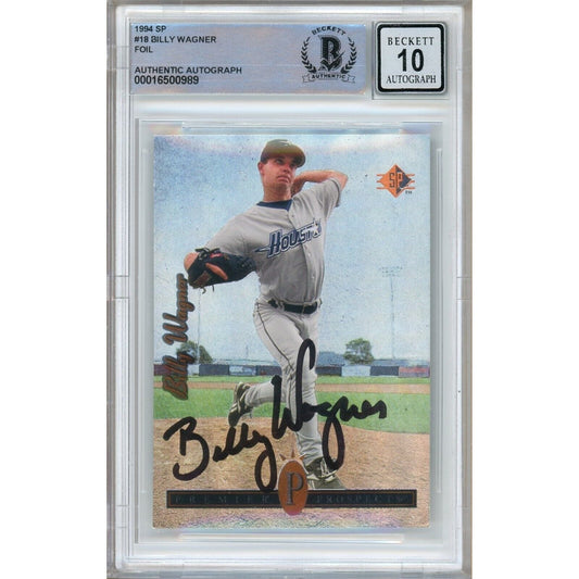 1994 Upper Deck SP #18 — Billy Wagner Houston Astros Autographed Trading Card — Beckett Authentication