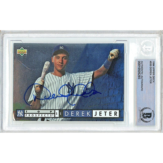1994 Upper Deck #2 — Derek Jeter New York Yankees Autographed Trading Card — Beckett Authentication