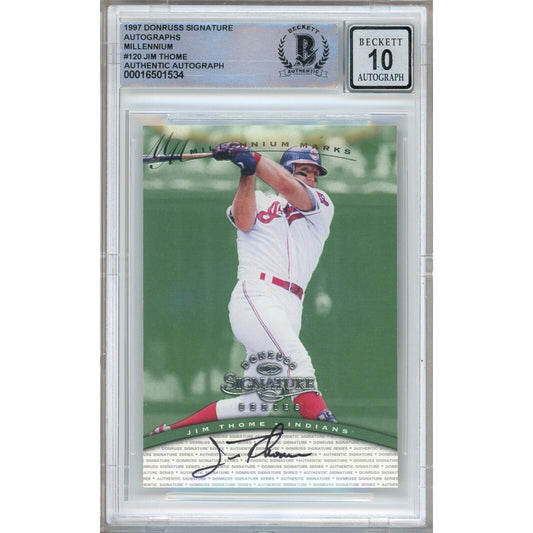 1997 Donruss — Jim Thome Cleveland Indians Autographed Trading Card — Beckett Authentication