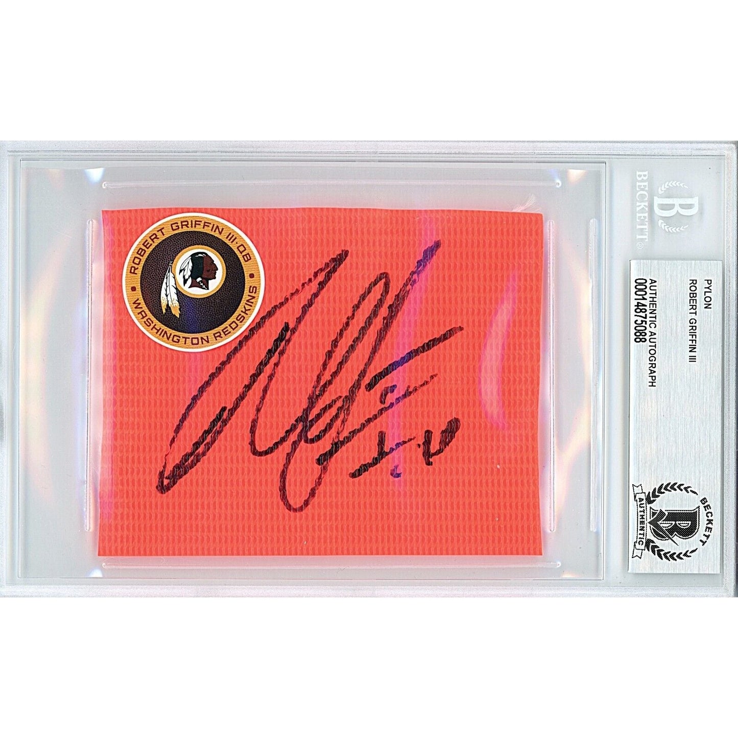 Robert Griffin III Washington Commanders Signed Football Pylon Cut Beckett Auth Auto RG3