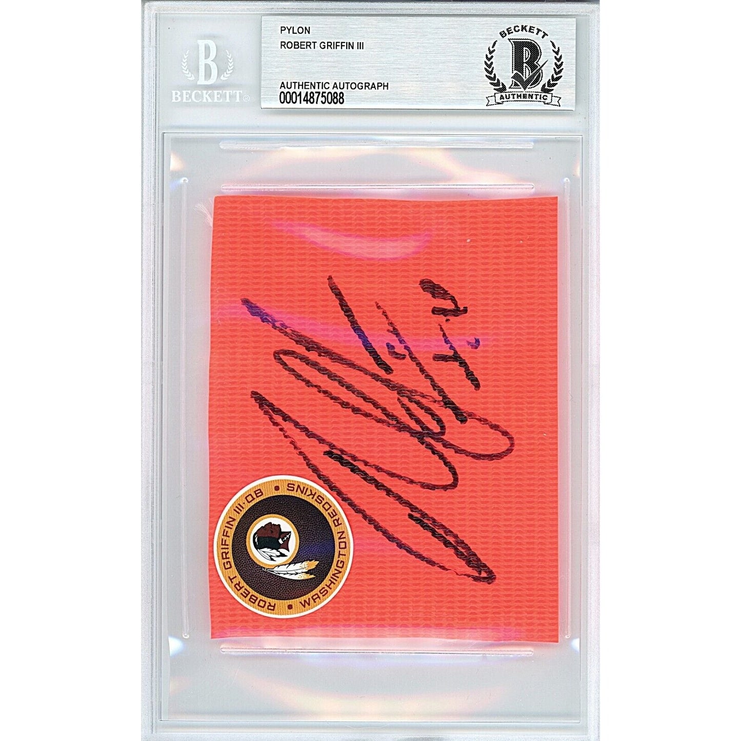 Robert Griffin III Washington Commanders Signed Football Pylon Cut Beckett Auth Auto RG3