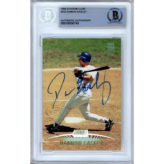 1999 Topps Stadium Club #222 — Damion Easley Detroit Tigers Autographed Trading Card — Beckett Authentication
