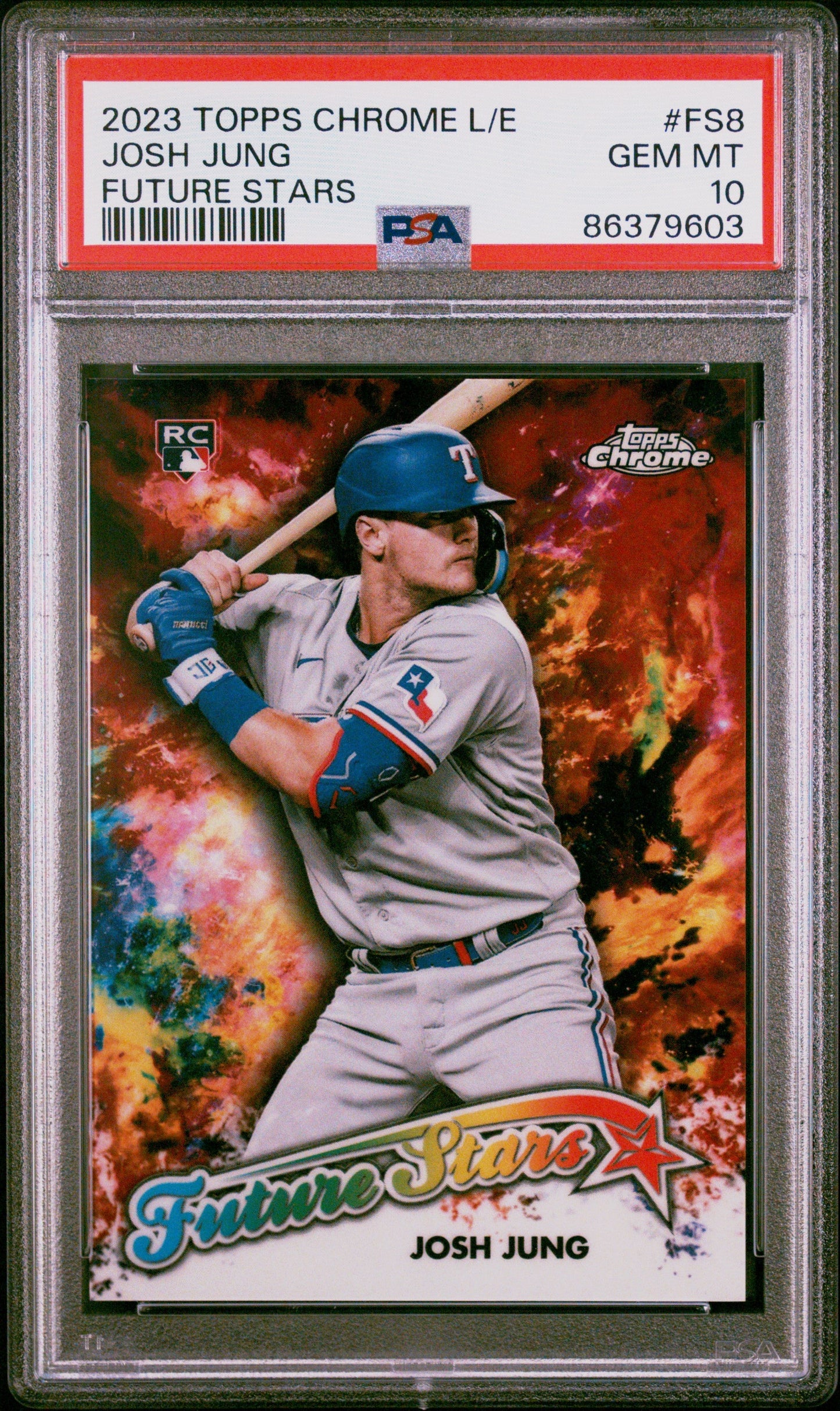 Graded 2023 Topps Chrome Logofractor Edition Josh Jung #FS8 Future Stars Rookie RC Baseball Card PSA 10 Gem Mint