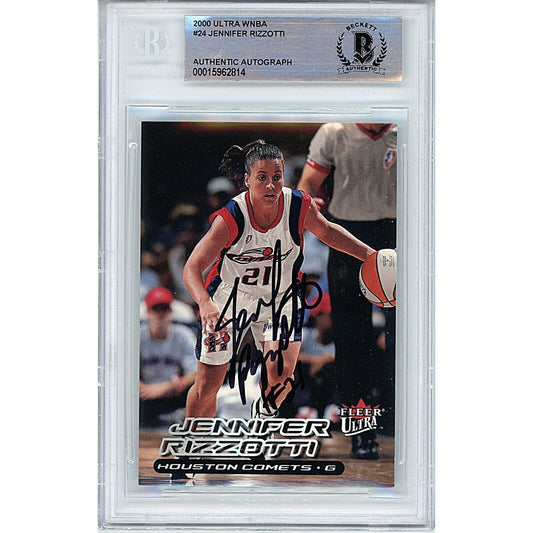 2000 — Jennifer Rizzotti Houston Comets Autographed Trading Card — Beckett Authentication