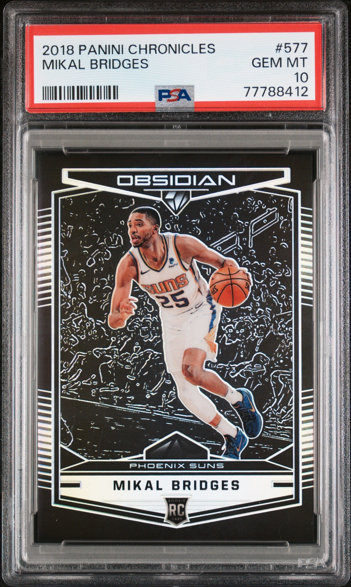 Graded 2018 Panini Chronicles Mikal Bridges #577 Rookie RC Basketball Card PSA 10 Gem Mint - Sport Cards