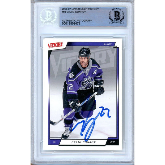 2006-07 Upper Deck Victory #93 — Craig Conroy Los Angeles Kings Autographed Trading Card — Beckett Authentication