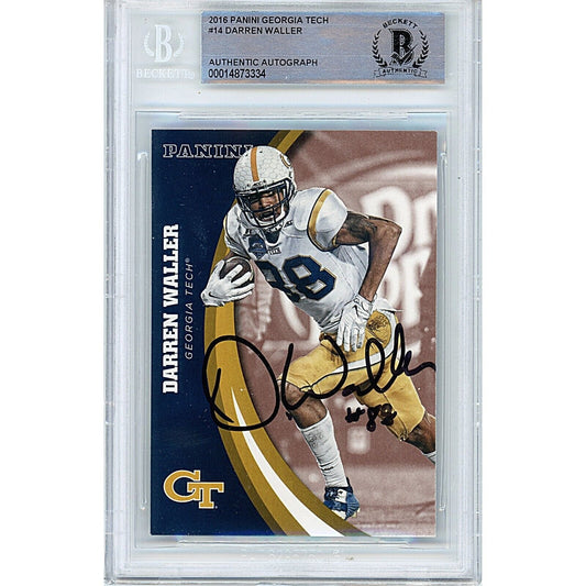 2016 Panini Georgia Tech #14 — Darren Waller Autographed Trading Card — Beckett Authentication
