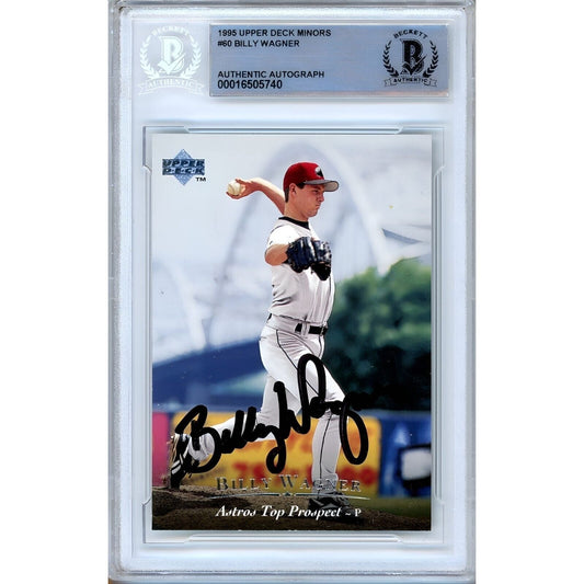 1995 Upper Deck Minors #60 — Billy Wagner Houston Astros Autographed Trading Card — Beckett Authentication
