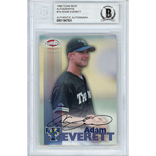 1999 Team Best #18 — Adam Everett Houston Astros Autographed Trading Card — Beckett Authentication