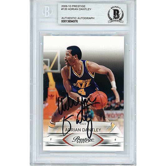 2009-2010 Panini Prestige #120 — Adrian Dantley Utah Jazz Autographed Trading Card — Beckett Authentication
