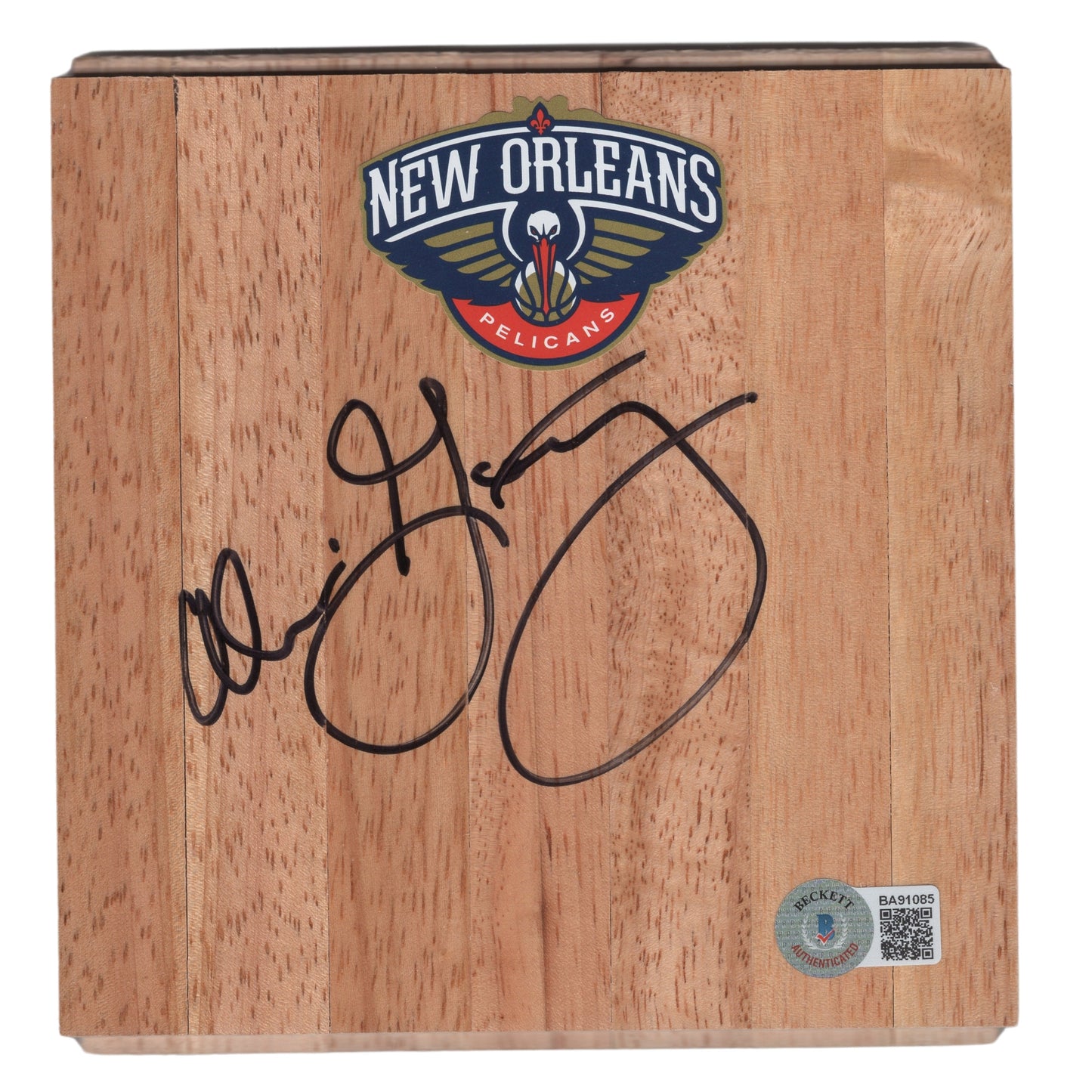 Alvin Gentry New Orleans Pelicans Autographed Basketball Parquet Floorboard — Beckett Authentication