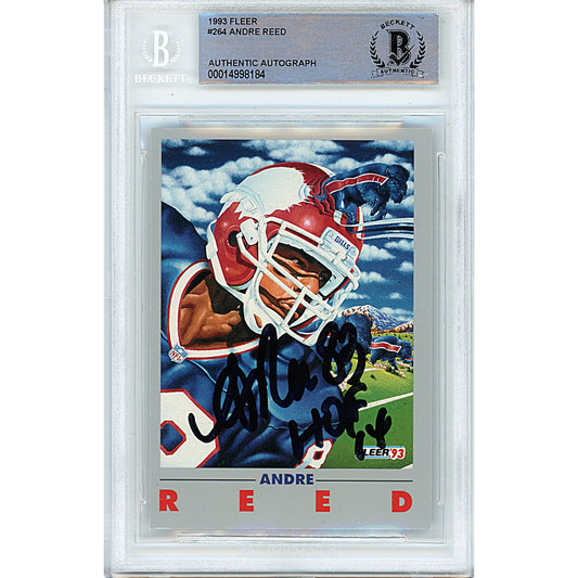 1993 Fleer #264 — Andre Reed Buffalo Bills Autographed Trading Card — Beckett Authentication