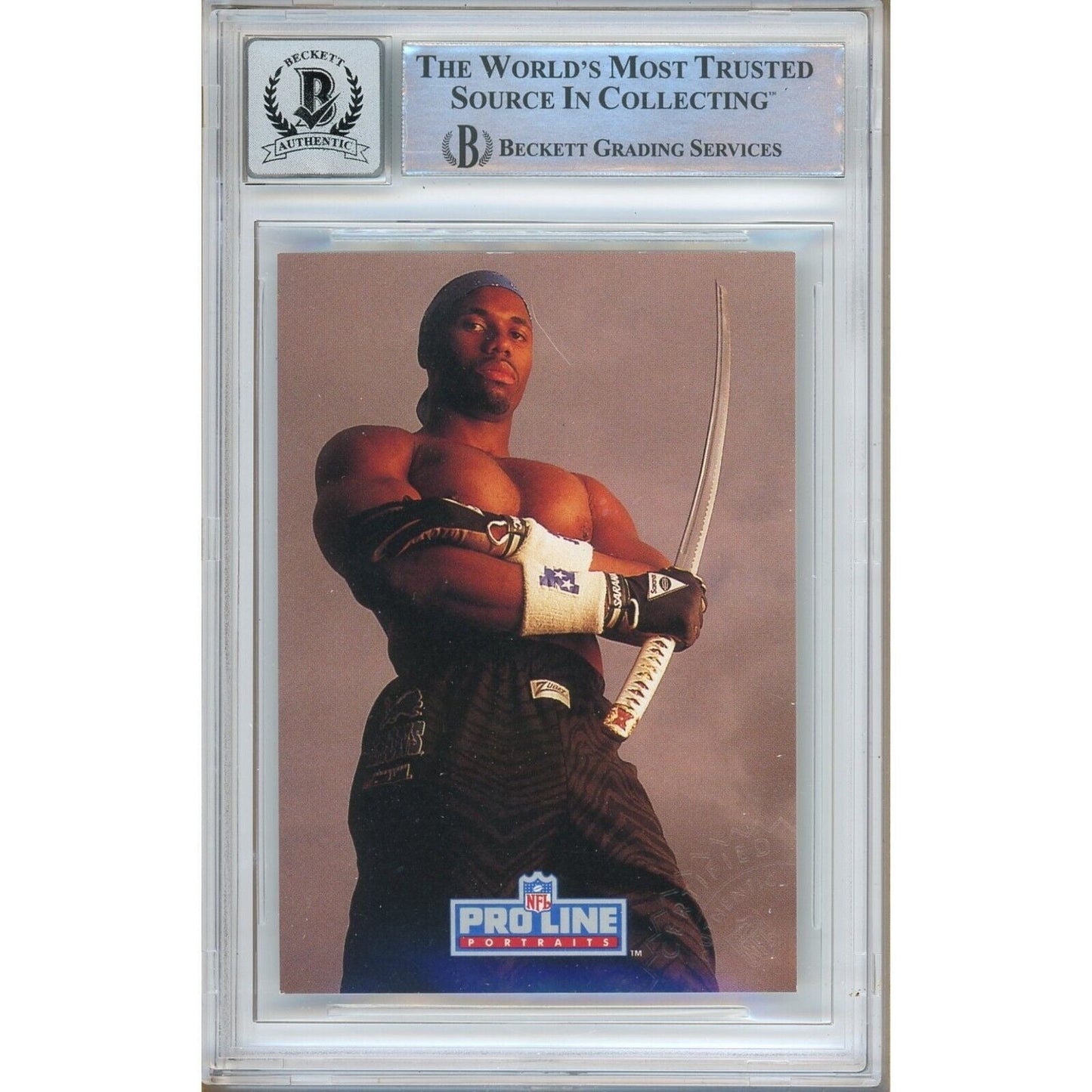 Ray Crockett Detroit Lions Signed 1992 Pro Line Portraits Football Card BGS Auto-10 Graded