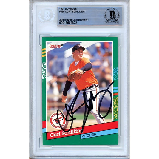 1991 Donruss #556 — Curt Schilling Baltimore Orioles Autographed Trading Card — Beckett Authentication