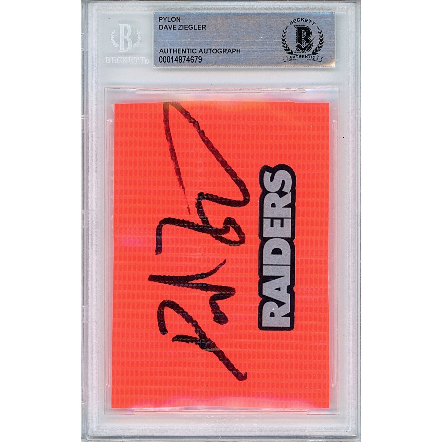 — Dave Ziegler Las Vegas Raiders Autographed Trading Card — Beckett Authentication