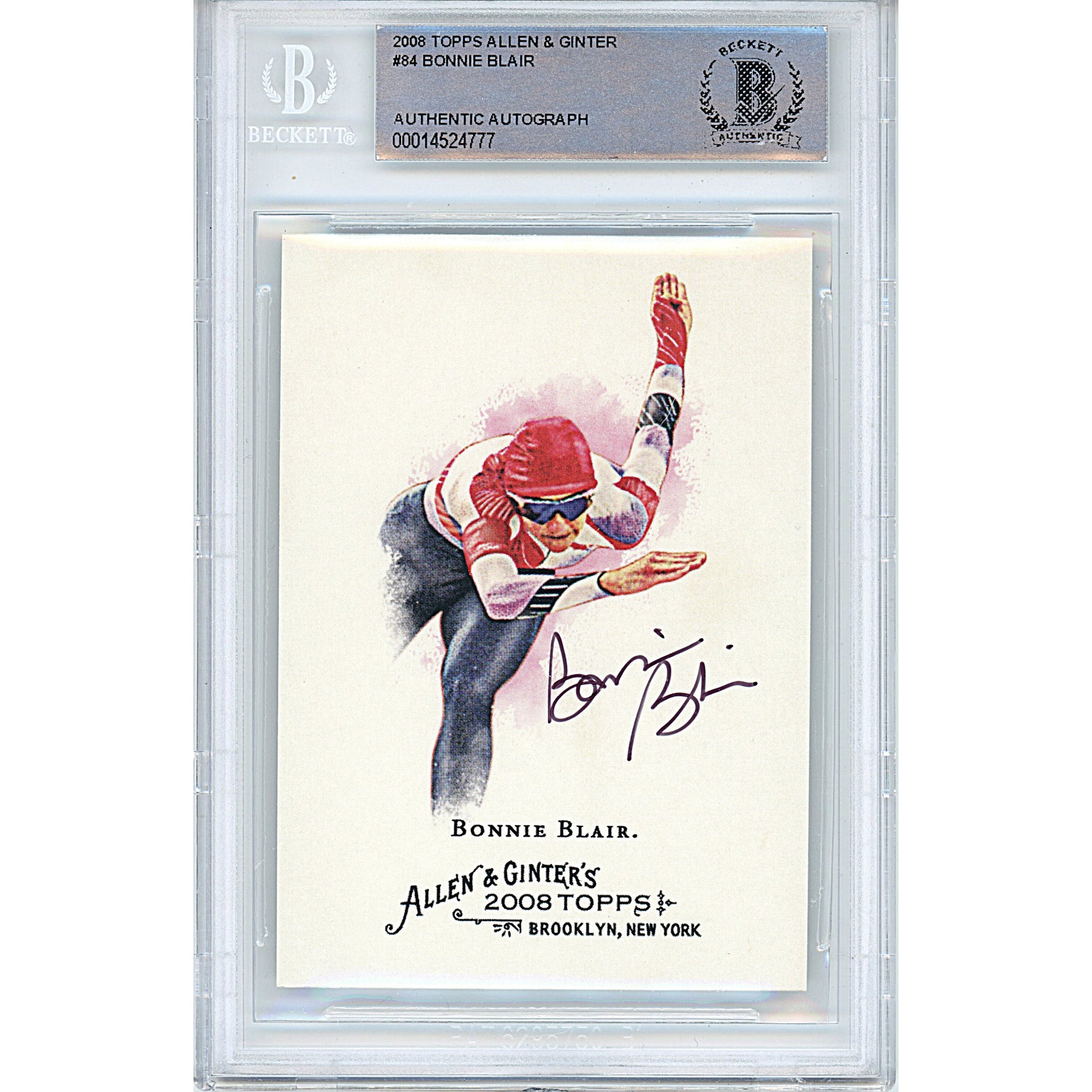 2008 Topps Allen and Ginter #84 — Bonnie Blair Team USA Autographed Trading Card — Beckett Authentication - Sport Cards