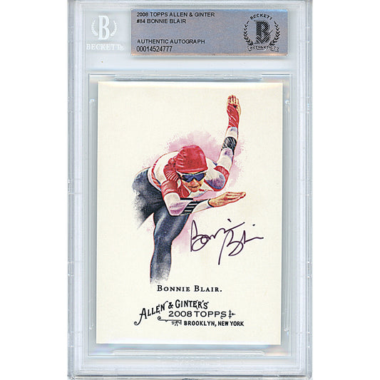 2008 Topps Allen and Ginter #84 — Bonnie Blair Team USA Autographed Trading Card — Beckett Authentication - Sport Cards
