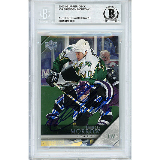 2005-06 Upper Deck #25 — Brenden Morrow Dallas Stars Autographed Trading Card — Beckett Authentication