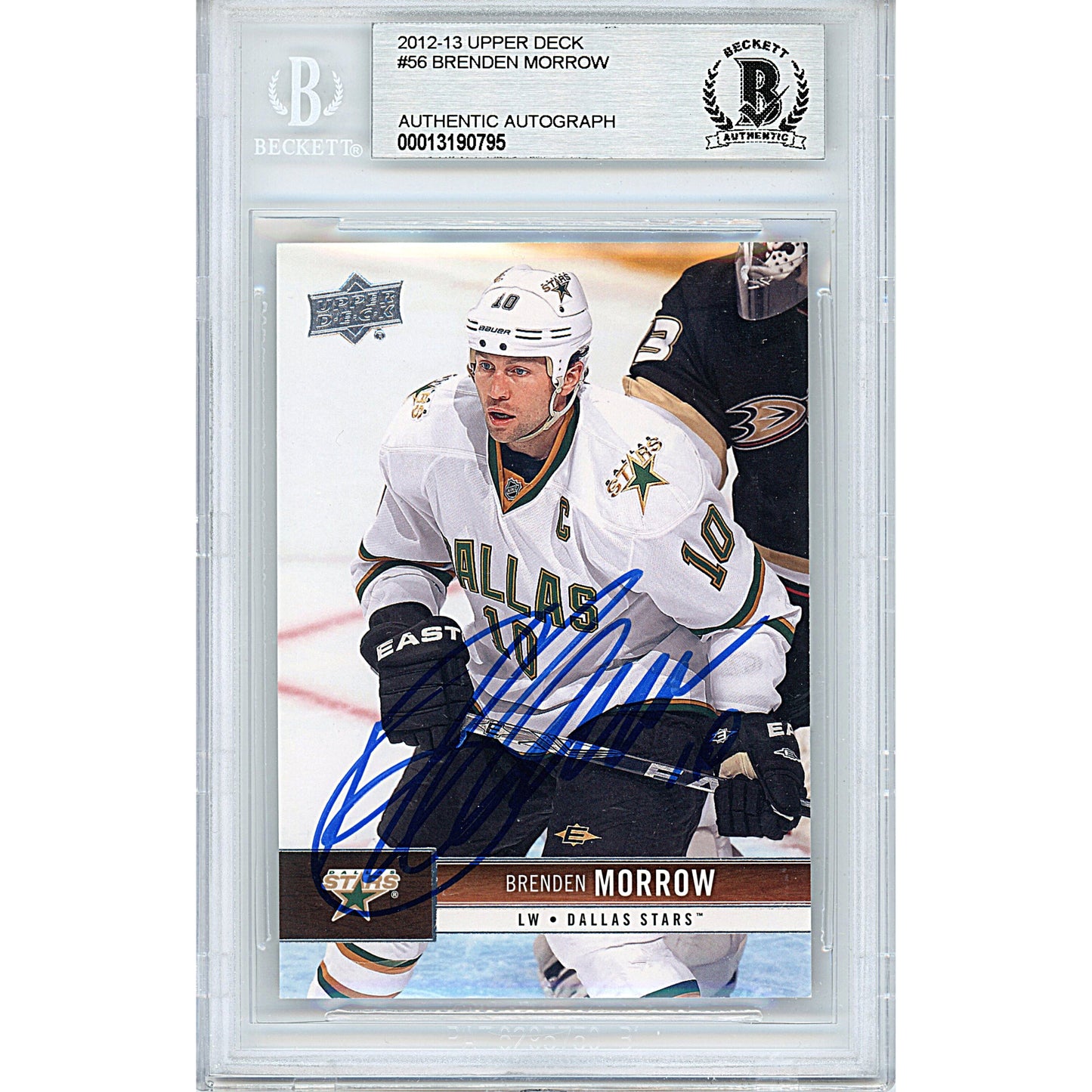 2012-13 Upper Deck #56 — Brenden Morrow Dallas Stars Autographed Trading Card — Beckett Authentication