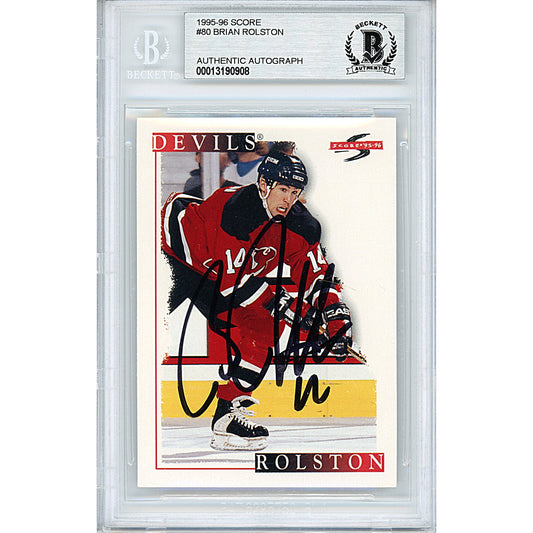 1995-96 Score #80 — Brian Rolston New Jersey Devils Autographed Trading Card — Beckett Authentication