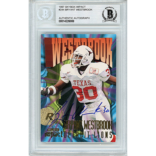 1997 Skybox Impact #5 — Bryant Westbrook Texas Longhorns Autographed Trading Card — Beckett Authentication