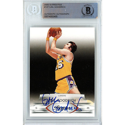 2009-10 Panini Prestige #127 — Gail Goodrich Los Angeles Lakers Autographed Trading Card — Beckett Authentication
